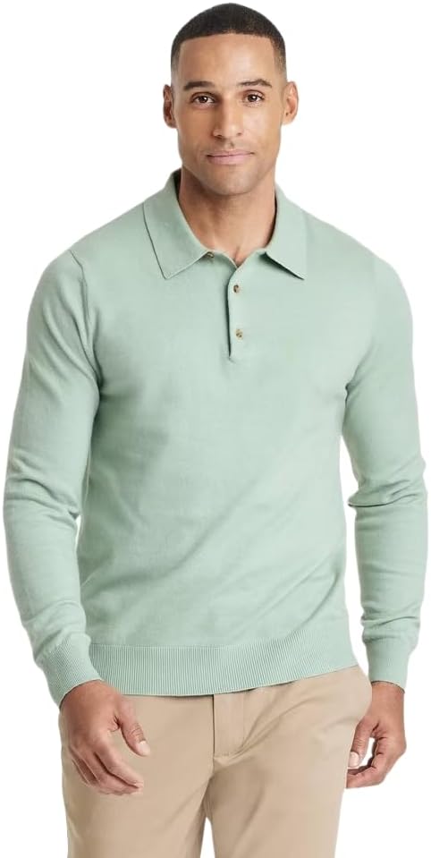 Goodfellow & Co Men's Polo Collared Pullover Sweater -