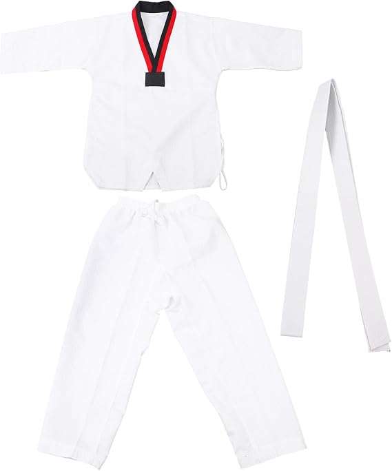 Karate Uniform,Karate Gi Student Uniform Martial Arts Uniform with Belt for Kids for Kickboxing Martial Arts Training (L)