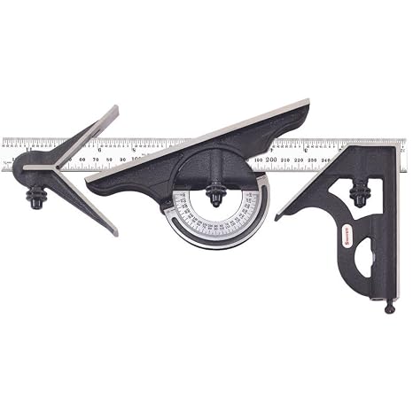 Starrett Combination Set, 300mm / 11-3/4" Blade Length, 36 Graduation Type
