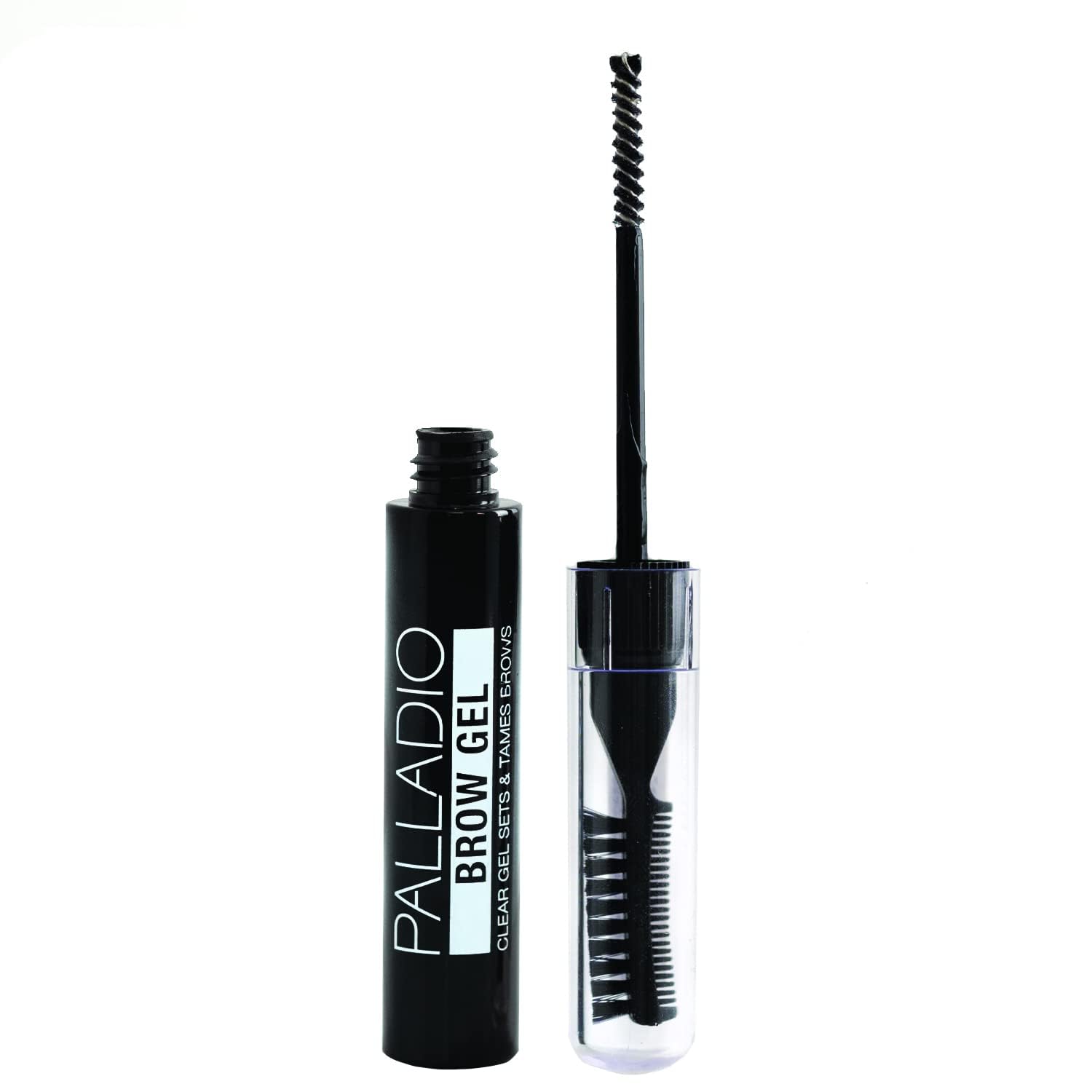 Palladio Brow Styler Clear Brow Gel, Innovative Formula, Holds and Grooms Brows, Brow Setter, Natural Look, Lightweight, Multi-Purpose Conditioning Formula, Doubles as a Clear Mascara