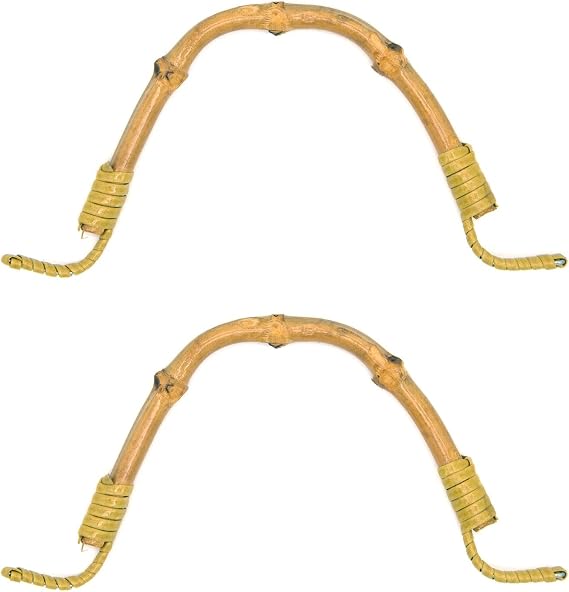 2 Pack Bamboo Teapot Handle Replacement Accessories for Ceramic & Pottery Tea Pots & Kettle - U-Shape Handle, 4 Inch