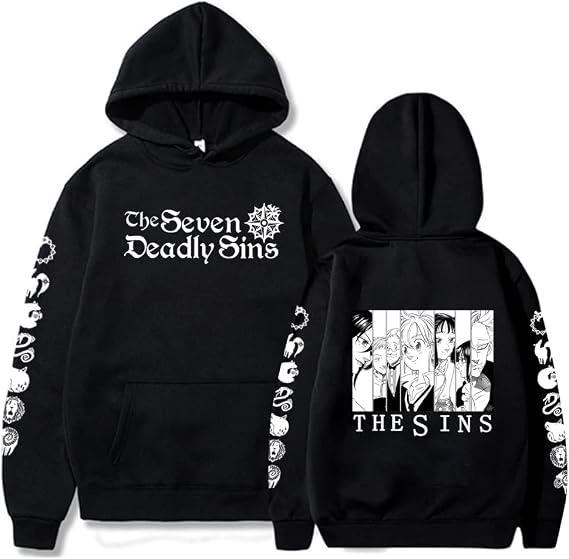Anime Seven Deadly Sins Hoodie Streetwear Hip Hop Long Sleeve Pullover Clothes
