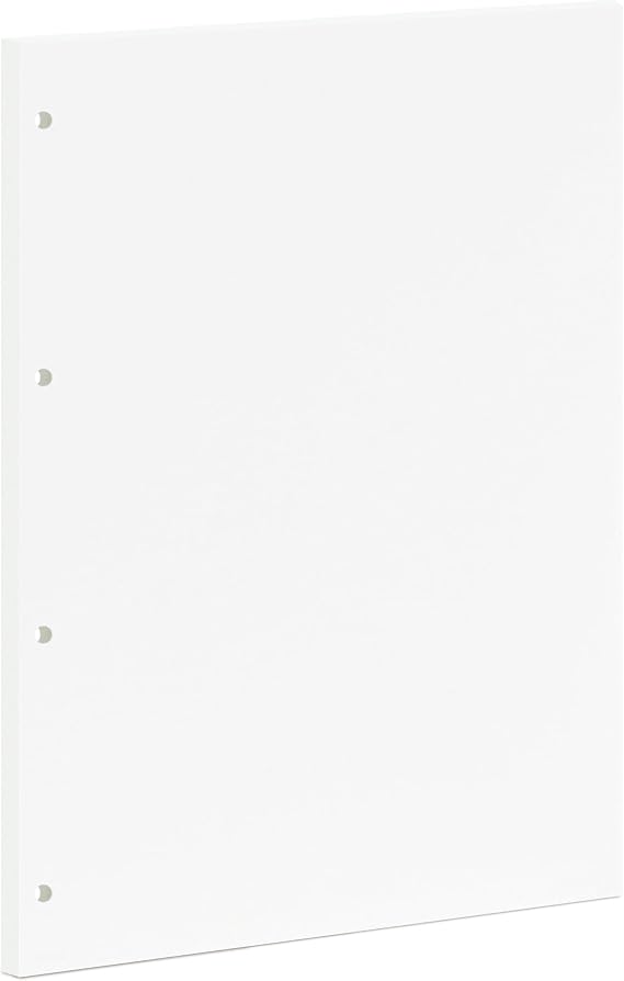 A4 White Refill Pages, 290x210mm, 4-Ring Binder Paper, 100GSM, 45 Sheets
