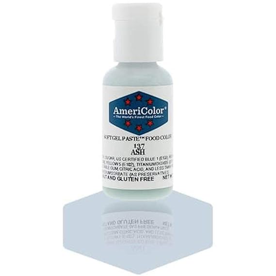 AmeriColor Soft Gel Paste Food Color, Ash, 0.75 Ounce Bottle