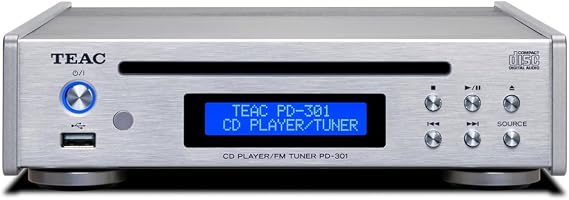 Teac PD-301DAB-X CD Player with DAB/FM Tuner, Silver,026936