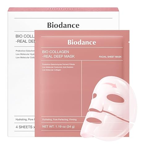Biodance Bio-Collagen Real Deep Mask Pack of 4 - Face Masks Face Mask Women Face Mask Face Mask Pore Refining Wrinkle Treatment