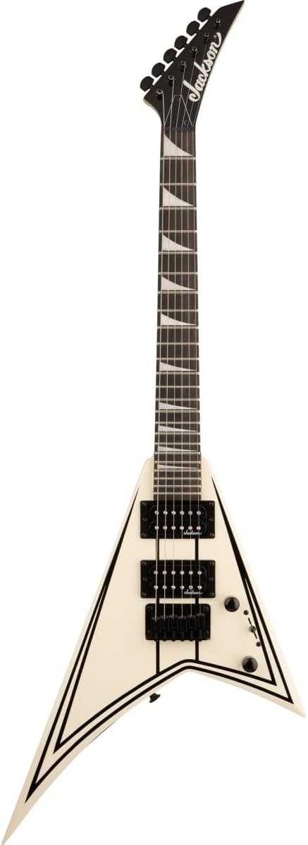 Jackson RR Minion JS1XM Electric Guitar - Snow White with Black Pinstripes, Amaranth Fingerboard | Amaranth Fingerboard