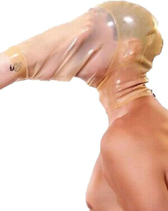 Latex Hood Rubber Mask Coat Disguise Spoof Feet Latex Asphyxiation Headgear Halloween Cosplay Party