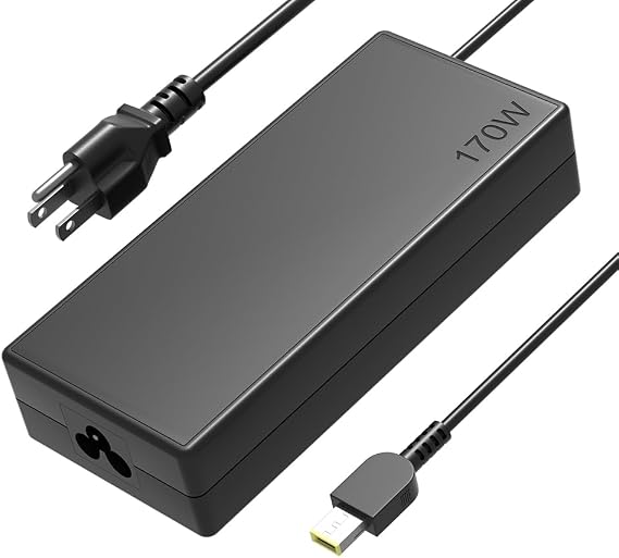170W AC Charger Compatible with Lenovo Thinkpad P1 P73 P72 P71 P70 P53 P52 P51 P50 W540 W541 P17 P16v P16 P15v T15p P15 T15g X1 Extreme Legion Slim 5 Y720 Y730 Y530 Laptop