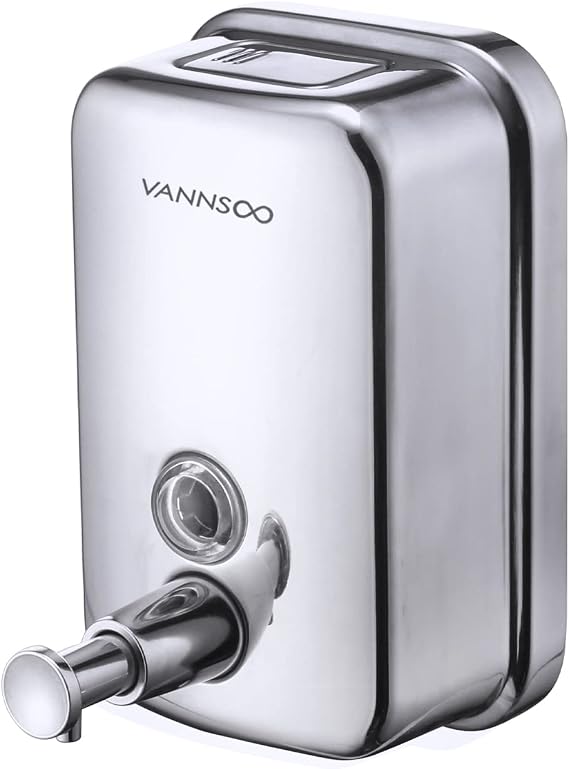 Commercial Soap Dispenser Wall Mount Stainless Steel, 17 fl.oz.