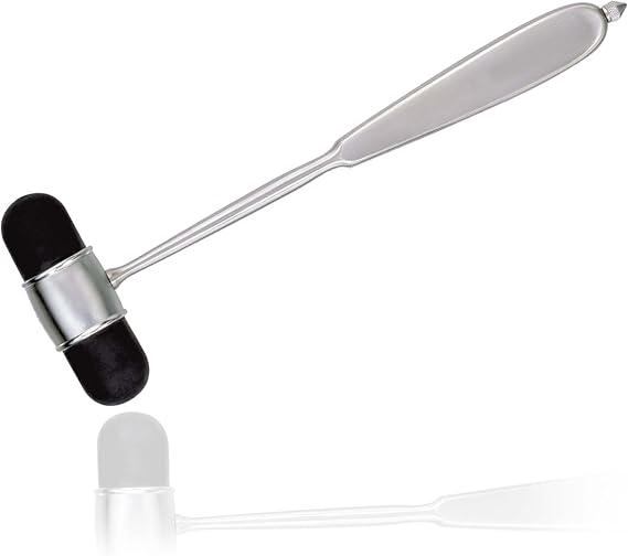 Professional-Grade Dejerine 20cm Neurological Reflex Hammer Black