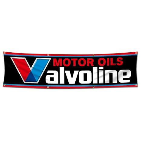 ENMOON Valvoline Banner Motor Oil Flag (2x8ft,150D Polyester) Garage Shop Wall Decor