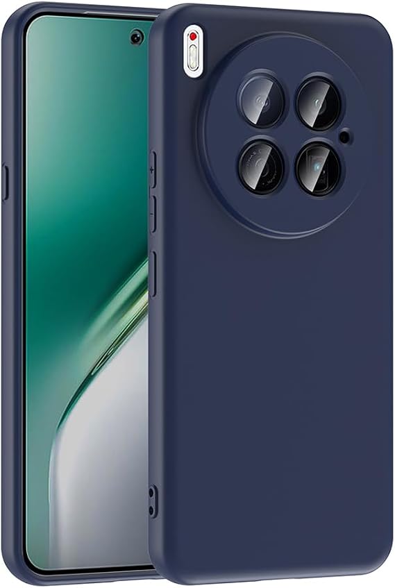 Aksesuarcim Tecno Camon 40 Premier 5G ile Uyumlu Kılıf Silikon Kamera Lens Korumalı Lansman Yumuşak Mat Renkli Parmak izi Bırakmayan İnce Kapak Mara Lacivert