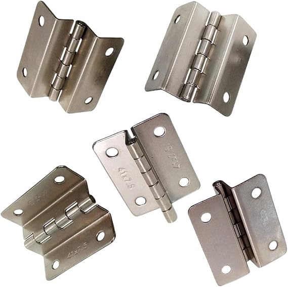 EFARMA Butt Hinges, 10Pcs 1.6 Inch Four Fold Hinge Splint 7.5 Centimeter Bending Hinge Four Fold Hinge Hinge Iron