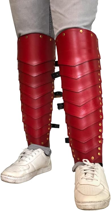 Leather Body Armour LARP Armor Halloween Costume Red