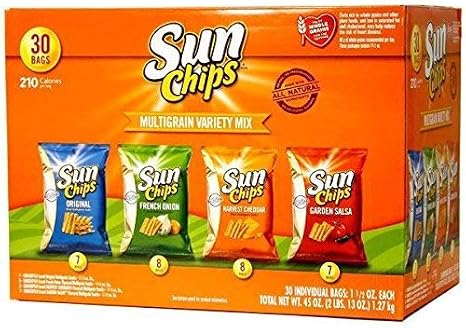 Sun Chips Variety Mix Pack of 30
