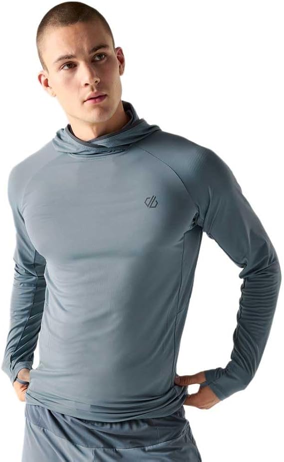 Dare2b Men's Sprint City Running Hoodie, Lightweight Quick Dry Gym Midlayer