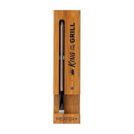 MEATER Plus Thermometer, Brown Sugar, King of the Grill, Bluetooth, 165ft | Limited edition engraved design. Bluetooth wireless, app-guided recipes. Perfect for steak, chicken, turkey & more.