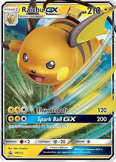 Pokemon - Raichu GX - SM213 - Black Star Promo - Ultra Rare
