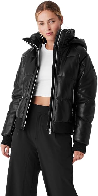 Alo Women's Faux Leather Boss Puffer