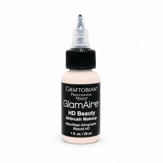 GlamAire Airbrush Makeup by Graftobian - High Definition Airbrush Foundation, Professional Formula for Long-Lasting Wear, For Makeup Artists and Beauty Aficionados, Made in USA, Silk Sprite