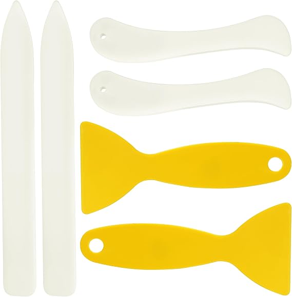Wonvoc 6 pcs Bone Folders, Crease Makers, Scoring Tool, Bone Folder Tool