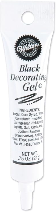 Wilton Black Gel Tube, 0.75 Oz.