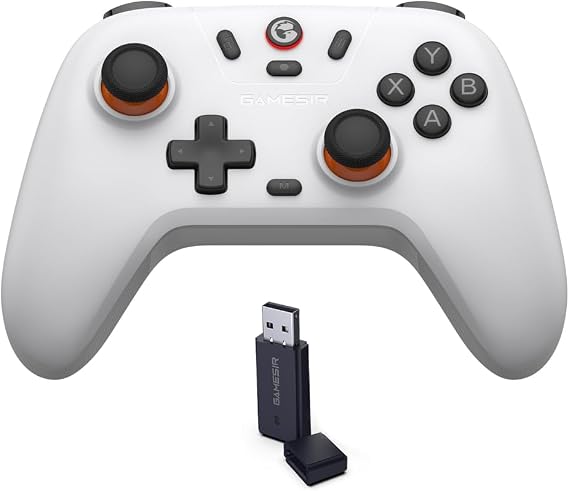 GameSir Nova Lite スイッチコントローラー ワイヤレスコントローラー Android・iOS・Switch・Windows PCに対応 ホール効果スティック リニアトリガー搭載 Bluetooth・2.4Ghz・有線接続 600ｍAhバッテリー（ホワイト）