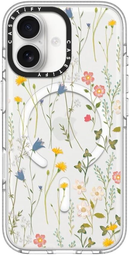 CASETiFY Clear iPhone 17 Case [Not Yellowing / 6.6 ft. 3X Military Grade Drop Prootection/Compatible with Magsafe] - Dreamy Floral Pattern - Clear