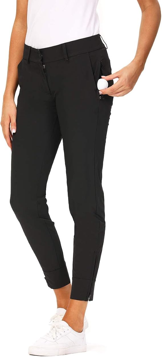 Hiverlay Women's Golf Pants Stretch with Zip Pockets for Work Hiking
