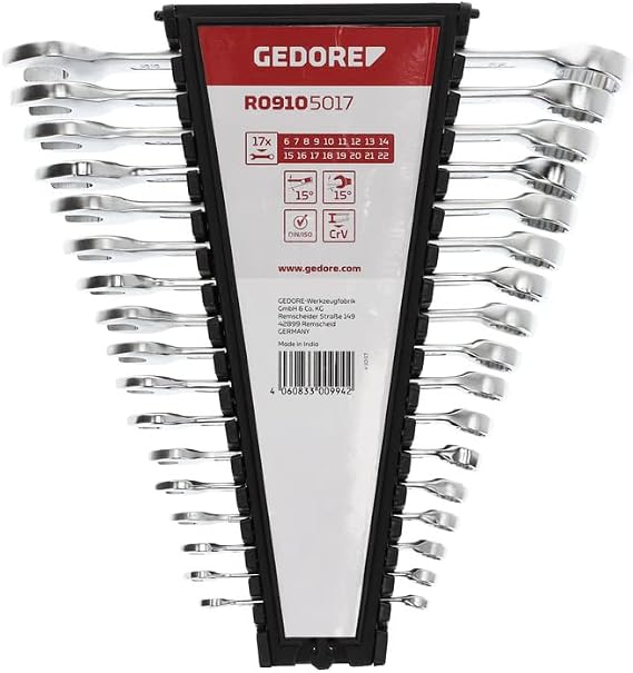 Gedore RED 3300994 R09105017 Combination Spanner Set 17 Pieces