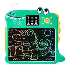 2-in-1 LCD Writing Tablet for Kids & Learning Tablet for Kids Ages 4-8 (17 Learning Themes), Charging Erasable Board, Educational Learn Alphabets Toys Birthday Gifts for Girls Boys