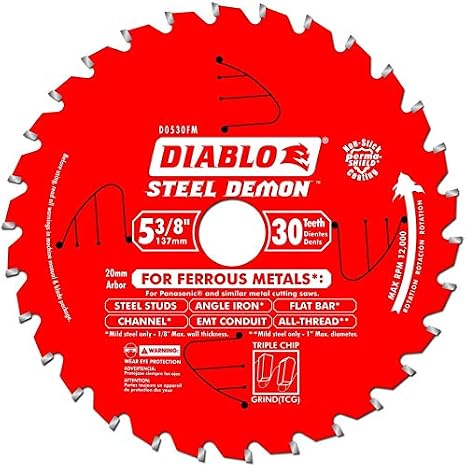 Diablo Steel Demon Carbide Saw Blade for Thin Metal - 7-1/4" Diameter