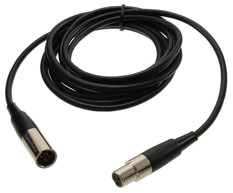 CablesOnline 6ft Mini-XLR Male to Mini-XLR Female Pro Lapel Microphone Cable, (XM-006)