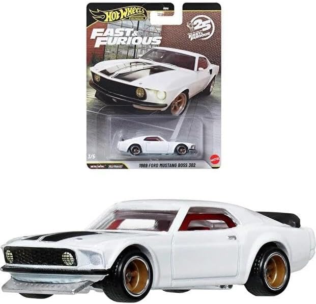 HOT WHEELS Premium Series 25.Yıl Özel Fast & Furious 1969 FORD MUSTANG BOSS 302 HNW46 - JHW72-LA10