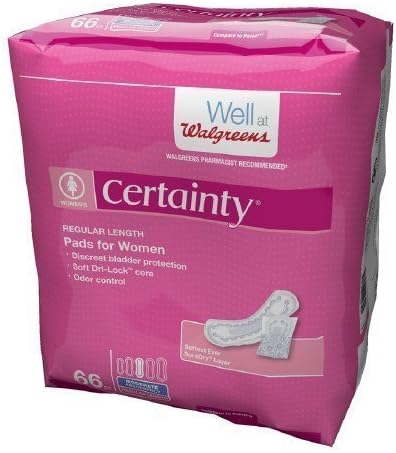 Walgreens Certainty Women's Bladder Control Pads, Moderate Absorbency, Regular Length 66.0ea