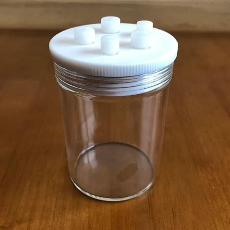 1pc Gas Sealed Electrolysis Device - Five Port Electrolytic Reaction Cell with Multiple Electrode and Gas Holes(30ml)