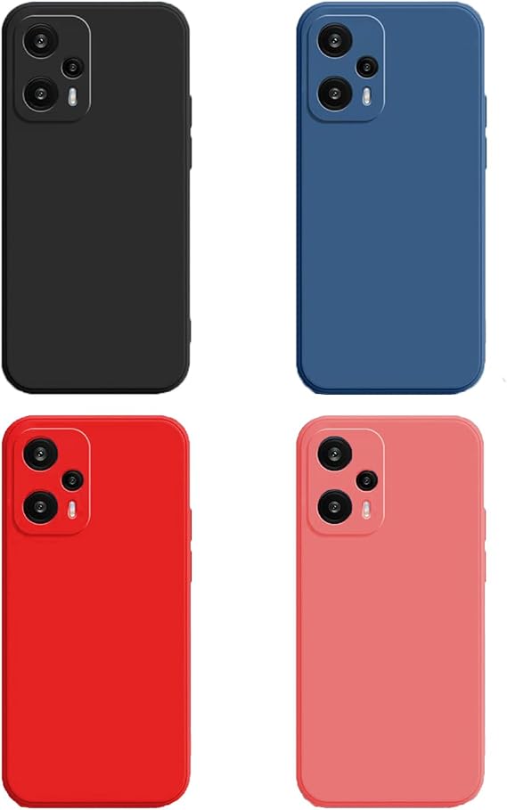 Microcase Xiaomi Poco F5 / Redmi Note 12 Turbo CamPRO Serisi Kamera Korumalı Silikon Kılıf - AL3427 (Kırmızı)