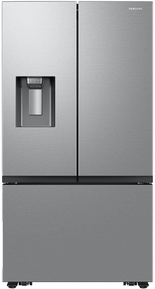 31 cu. ft. Mega Capacity 3-Door French Door Refrigerator External Water and ice Dispenser in Stainless Steel