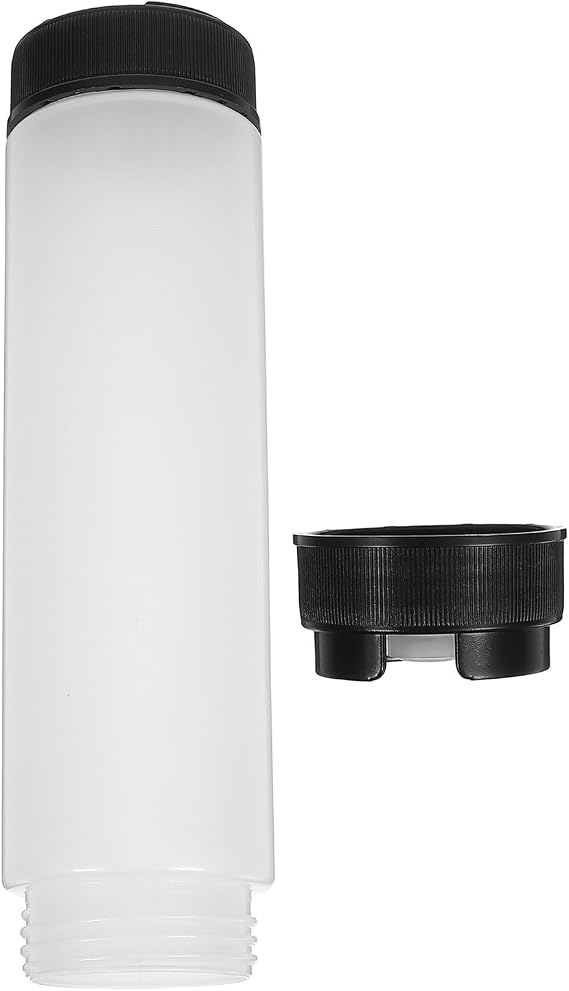 Condiment Dispenser with Portion Control Dual- Black Squeeze Bottle and First-in First-out Design for Ketchup and Sauces for Preparation and Dining Table
