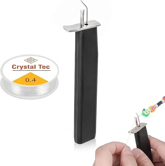 hinbkenla Knotting Tool 1 Pc with Thread for Beading