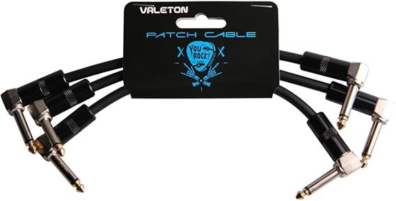 Valeton 3-Pack 6in. Patch Cables For Guitar Effect Pedals (VPC-3)
