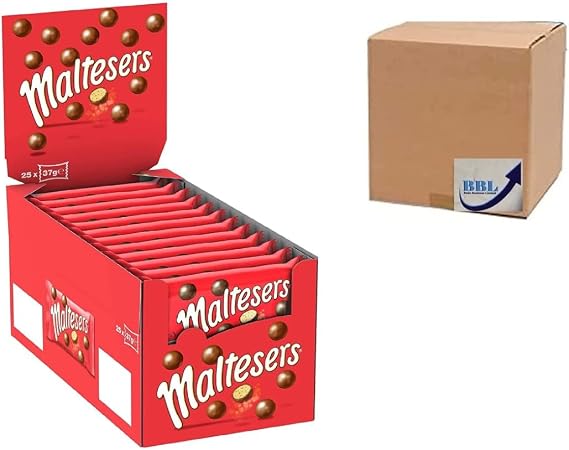 Maltesers Standard Bag - Crunchy Chocolate Balls (183685), 37g (Pack Of 25)