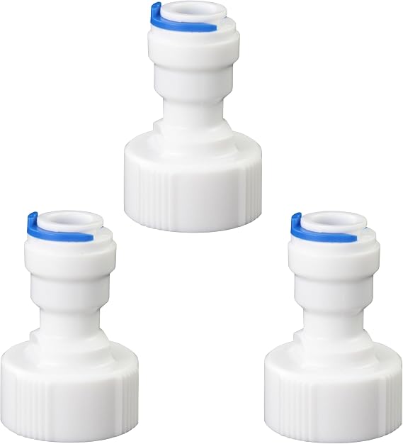 3/4 "internal thread to 3/8" outer diameter push in quick connect, reverse osmosis water filter hose double joint, pre purifier, water purifier, FNPT internal thread plastic adapter
