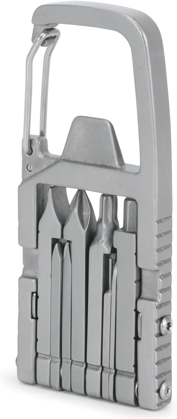 Generic 12 in 1 Keychain Multitool Screwdriver Bit Folding Multi Tool Bottle Opener Portable Pocket Tool for Outdoors Camping
