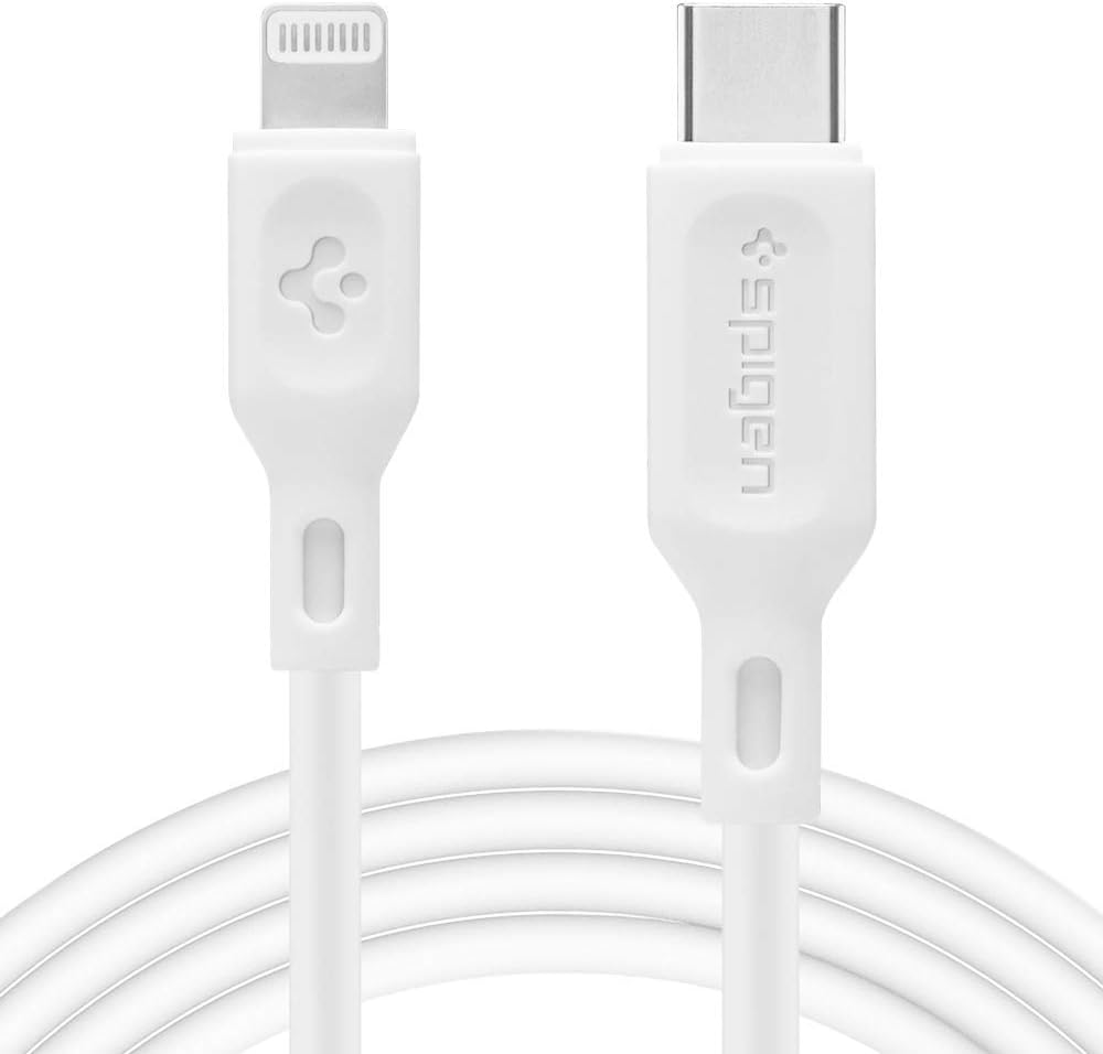 Spigen Essential USB-C to Lightning 1 Meter Fast ChargingData Cable MFI Licensed C10CL White - 000CA25416