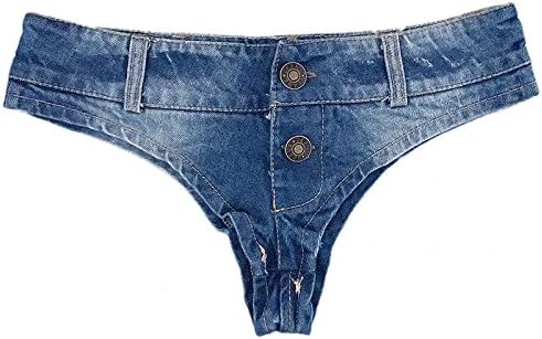 Womens Sexy High Cut Mini Denim Shorts Bikini Thong Jean Shorts Hot Pants Clubwear