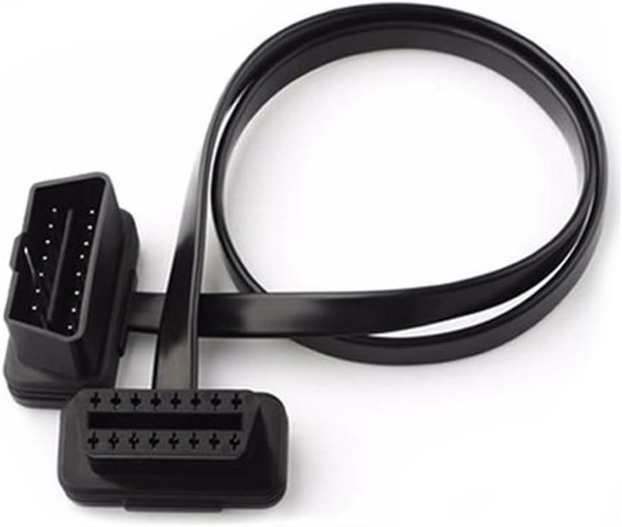 Vgate OBD2 Extension Cable 16 Pin Male to Female Ribbon Cable with Angled Connector for All OBD2 Vehicles