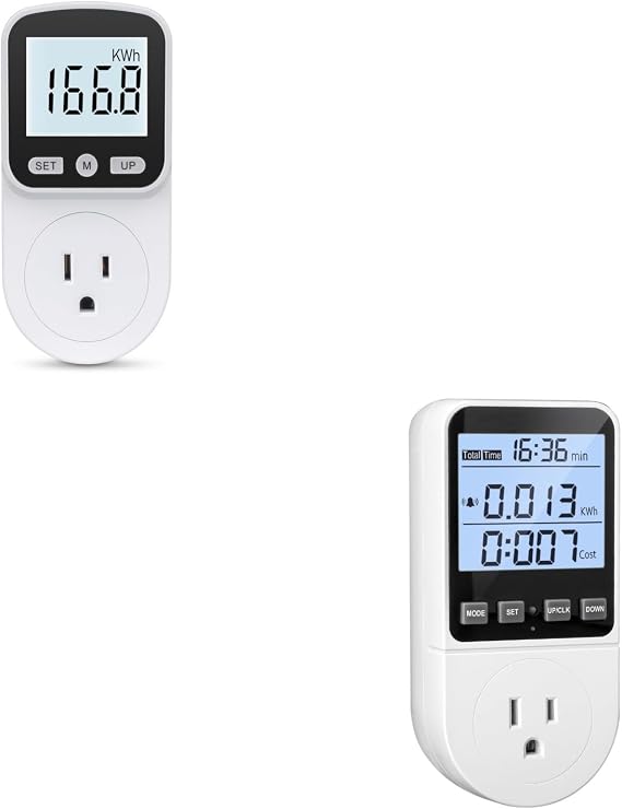 Upgraded Watt Meter Power Meter Plug Home Energy Monitor Electricity Usage Monitor + Electrical Usage Monitor, Energy Voltage Amps Meter Tester with Backlight