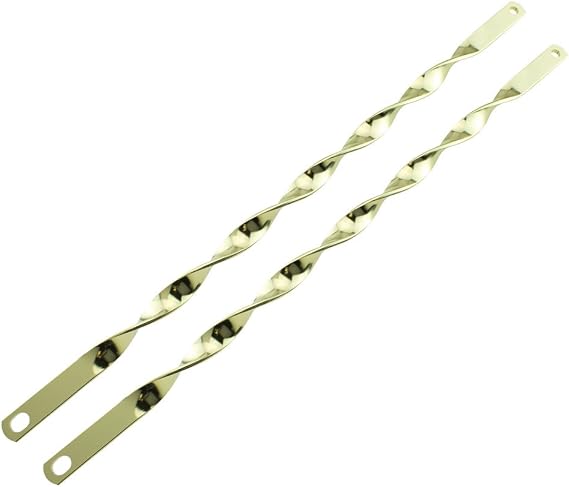 26" Flat Twisted Spring Fork Bars Chrome, (Gold)